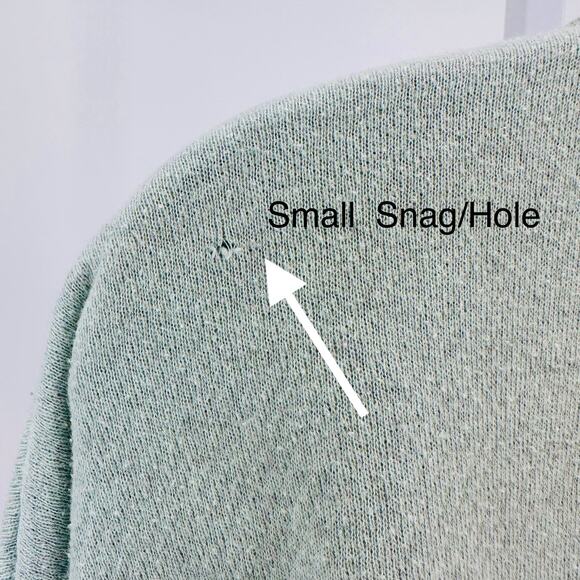 Madewell 1/4 Zip Blue Sweatshirt WMNS M Mock Neck Boxy Slouchy Long Sleeves Gym - Picture 8 of 10